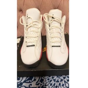 Jordan Air 13 Retro BG in White, Black, and Red